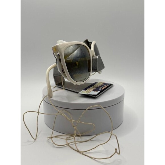 Vintage Cebe Sport Sunglasses | White with Leather Sideshields and Leash France - Picture 10 of 10
